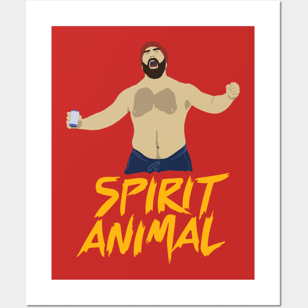 Jason Kelce Chiefs Wall Art by Super Secret Villain